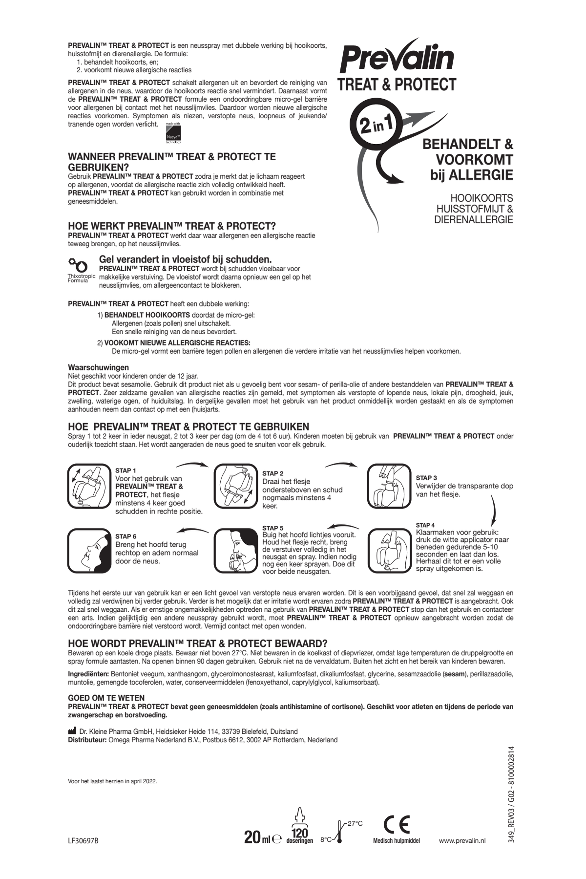Treat & Protect Neusspray afbeelding van document #1, instructions