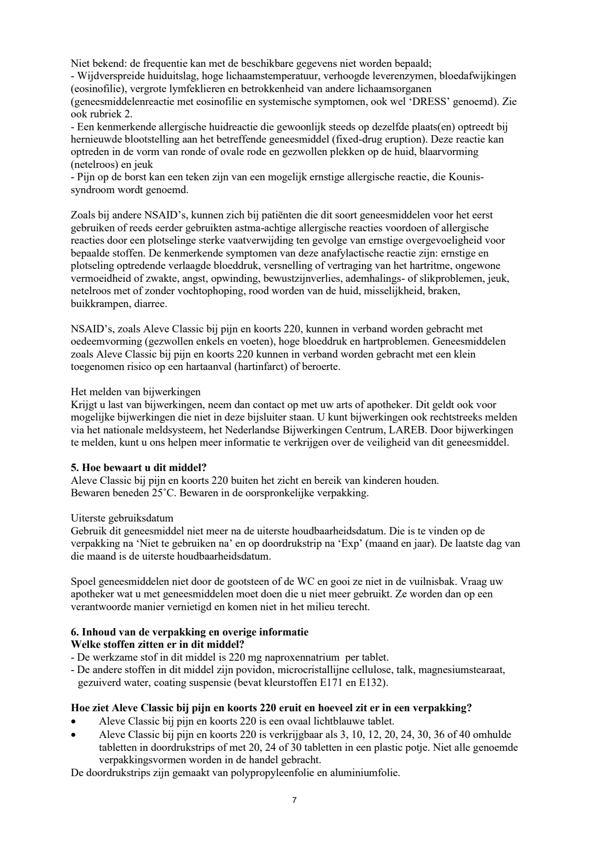Classic 220mg Tabletten afbeelding van document #7, leaflet