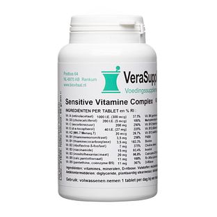VeraSupplements Sensitive Vitamine Complex Tabletten 60TB VeraSupplements Sensitive Vitamine Complex Tabletten 60TB