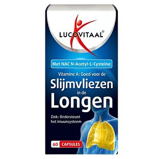 Lucovitaal Slijmvliezen in de Longen Capsules 60CP Lucovitaal Slijmvliezen in de Longen Capsules 60CP