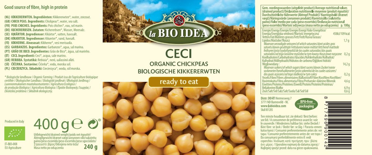 Kikkererwten afbeelding van document #1, label