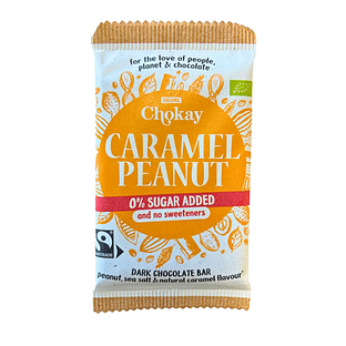 Chokay Caramel Peanut 0% Sugar Chocolate Bar 70GR