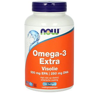 NOW Omega-3 Extra Visolie Softgels 180SG NOW Omega-3 Extra Visolie Softgels 180SG