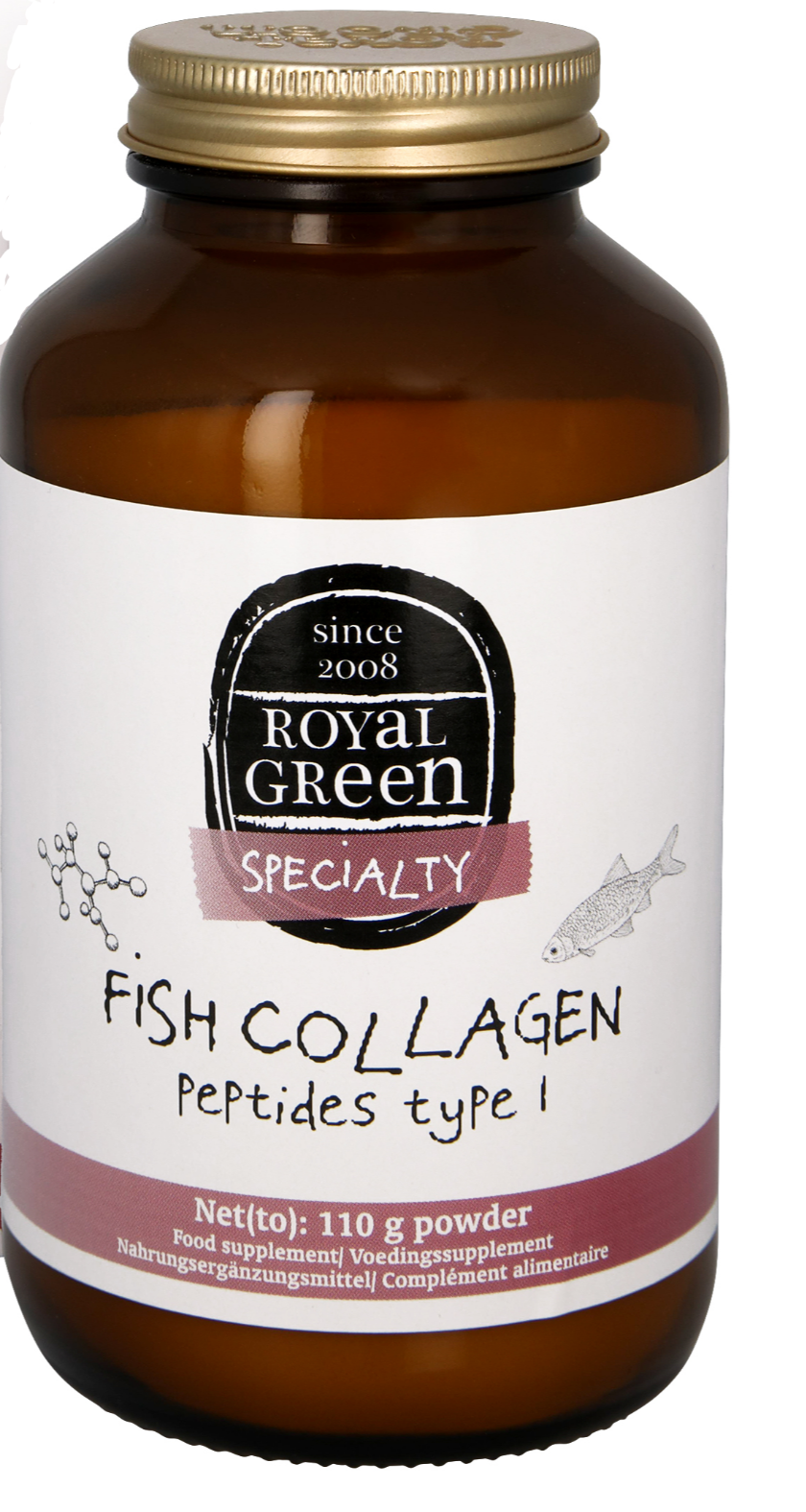Royal Green Fish Collagen Peptide Type 1 Poeder 110GR