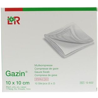 Lohmann & Rauscher Lohmann & Rauscher Gazin Gaaskompres 10x10cm 10ST