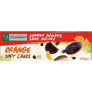 Damhert Orange Soft Cakes Zonder Suiker 140GR Damhert Orange Soft Cakes Zonder Suiker 140GR