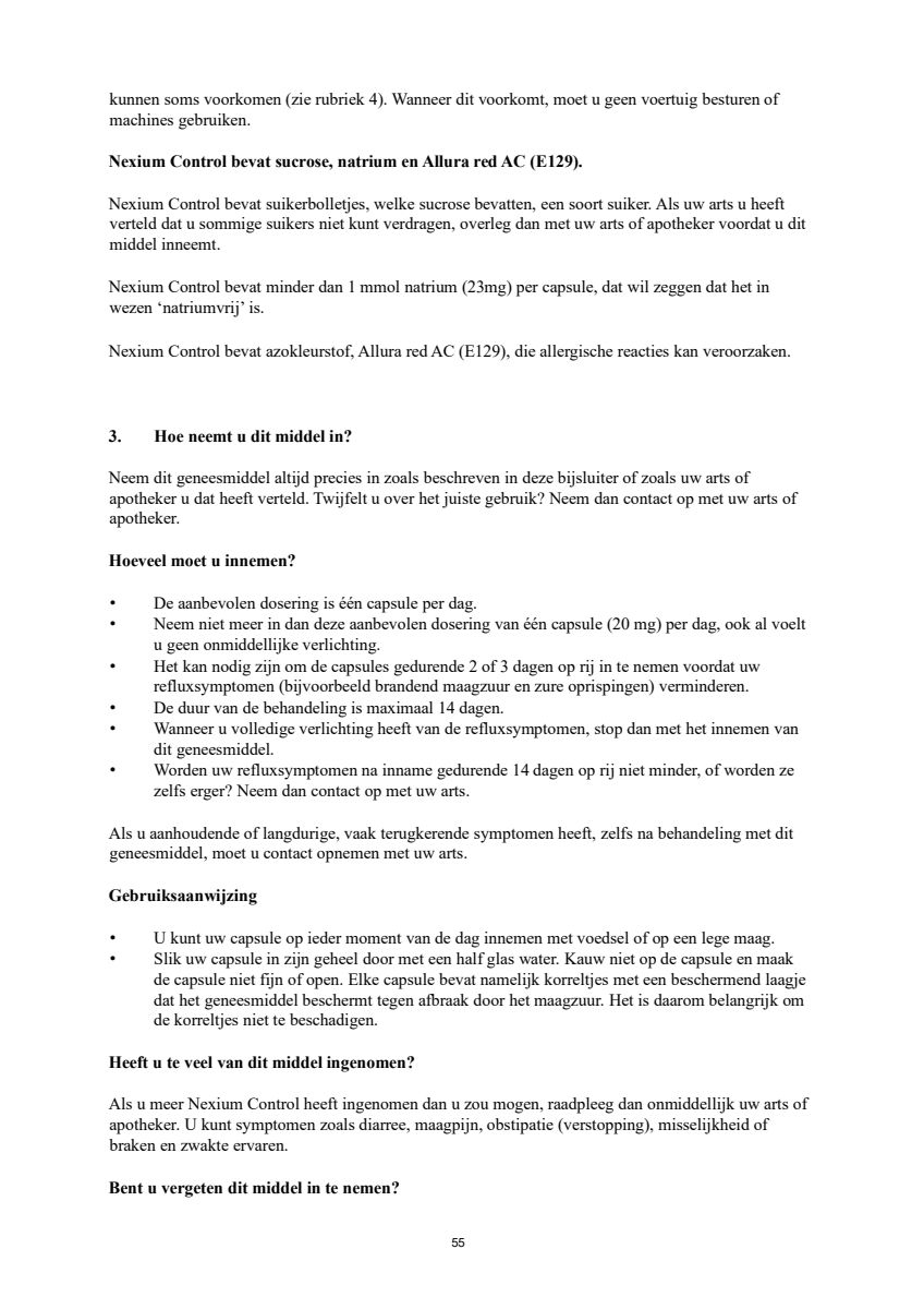 Control Tabletten - voor brandend maagzuur afbeelding van document #55, leaflet