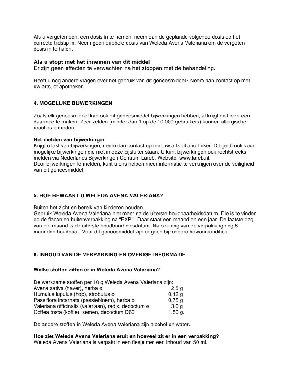 Avena Valeriana afbeelding van document #3, leaflet