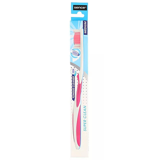 Sence Tandenborstel Medium Super Clean Roze 1ST Sence Tandenborstel Medium Super Clean Roze 1ST