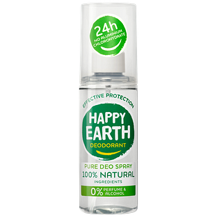 Happy Earth 100% Natural Deo Spray Unscented 100ML Happy Earth 100% Natural Deo Spray Unscented 100ML