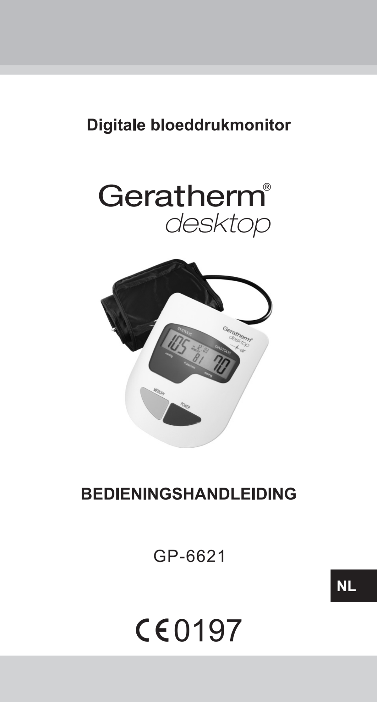 Bovenarm Bloeddrukmeter Desktop afbeelding van document #123, instructions