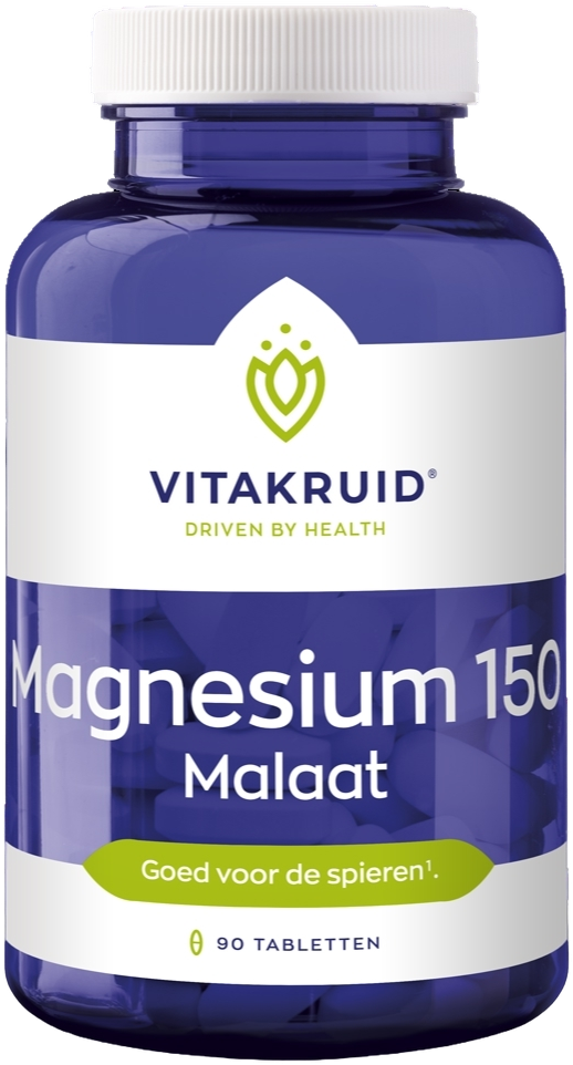 Vitakruid Magnesium 150 Malaat met Vitamine B6 (P-5-P) 90TB