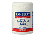 Lamberts Foliumzuur 400mcg Tabletten 100TB