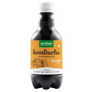 Purasana Kombucha Fresh Sparkling Fermented Tea Curcuma Flavour 330ML
