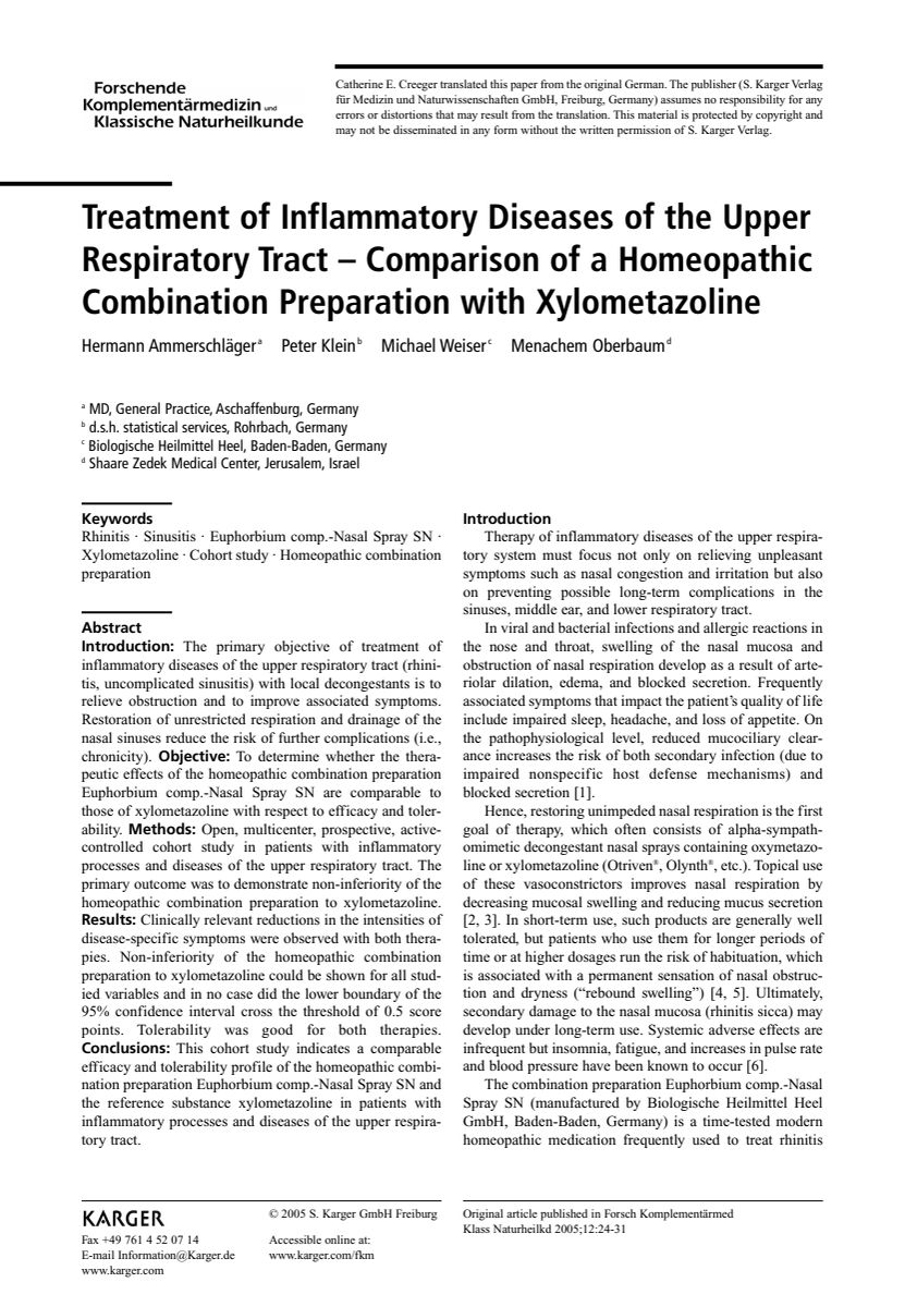 Euphorbium Compositum Tabletten afbeelding van document #1, research