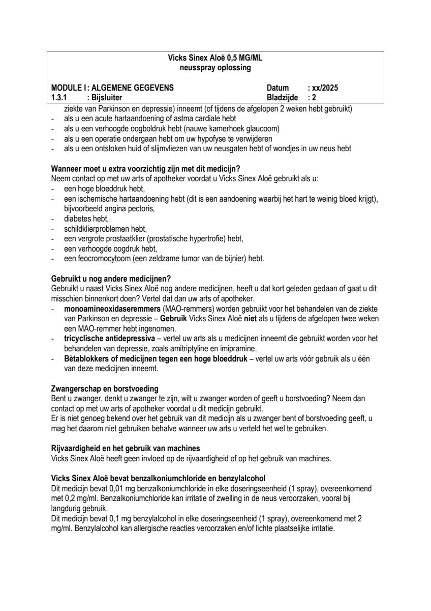 Sinex Aloe Neusspray afbeelding van document #2, leaflet