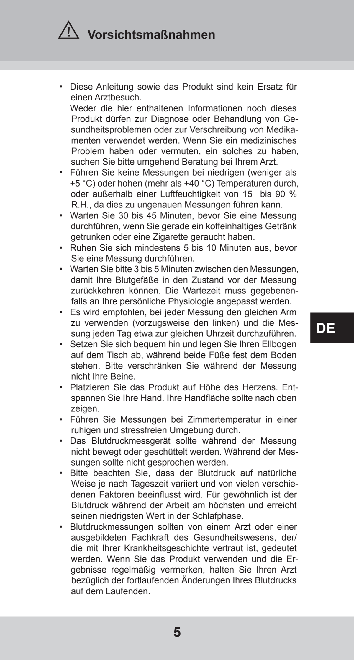 Bovenarm Bloeddrukmeter Desktop afbeelding van document #5, instructions