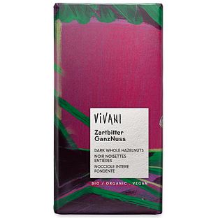 Vivani Chocolade Puur Hele Hazelnoten 100GR Vivani Chocolade Puur Hele Hazelnoten 100GR