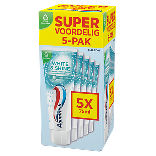Aquafresh White & Shine Tandpasta 5-Pack 5ST Aquafresh White & Shine Tandpasta 5-Pack 5ST
