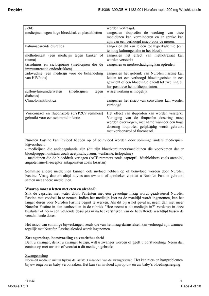 Fastine 200mg Ibuprofen Capsules afbeelding van document #4, leaflet