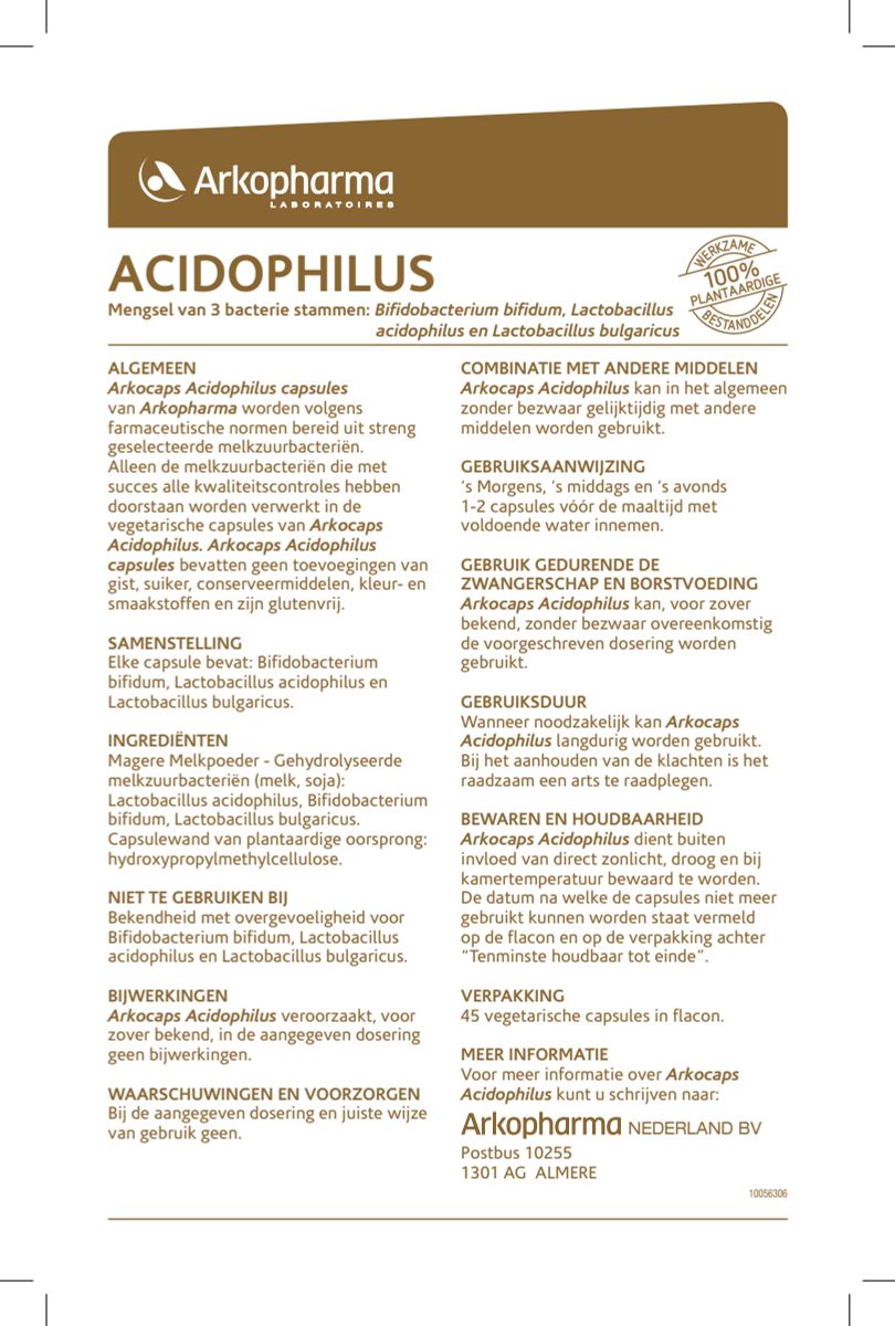 Acidophilus Complex Capsules afbeelding van document #1, instructions
