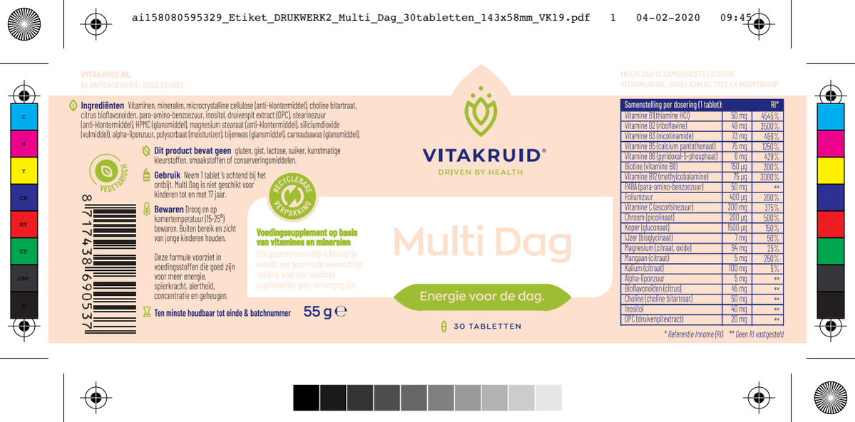 Multi Dag & Nacht HD 100% Vegan 2 x 30 afbeelding van document #1, label