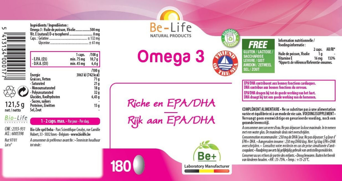 Omega 3 Capsules afbeelding van document #1, label