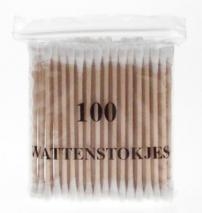 Bezouwen Wattenstokjes Hout afbeelding