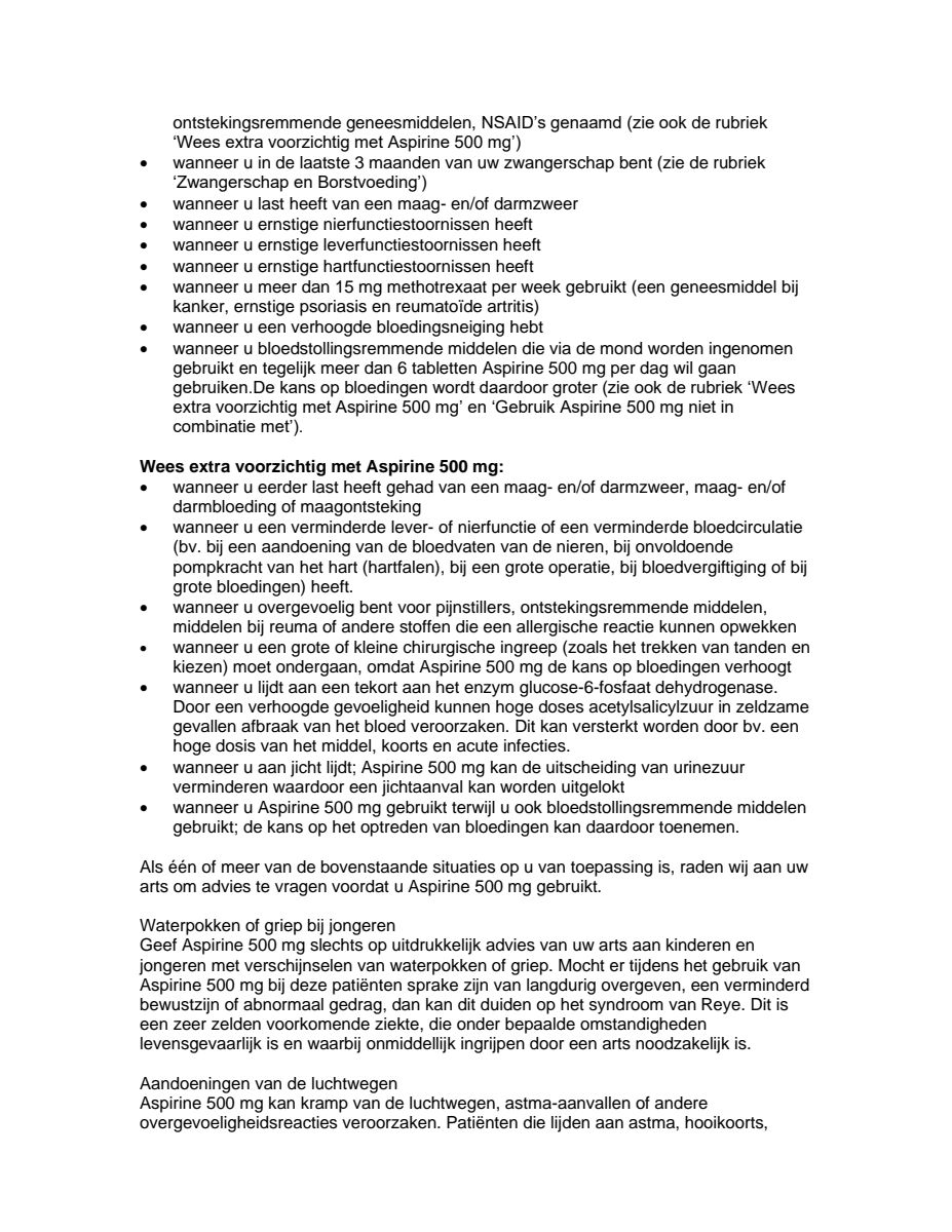 500mg Tabletten afbeelding van document #2, leaflet