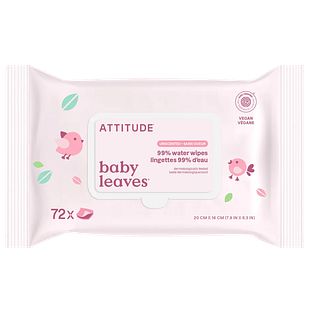 Attitude Baby Leaves Doekjes Ongeparfumeerd 72ST Attitude Baby Leaves Doekjes Ongeparfumeerd 72ST