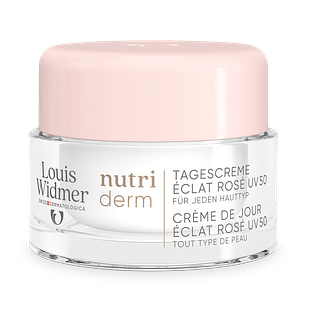 Louis Widmer Nutriderm Dagcrème Éclat Rosé UV 50 Licht Geparfumeerd 50ML