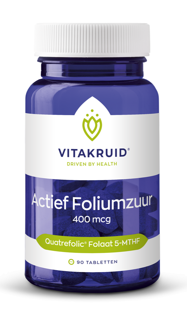 Vitakruid Actief Foliumzuur Quatrefolic® 5-MTHF 400 mcg 90TB