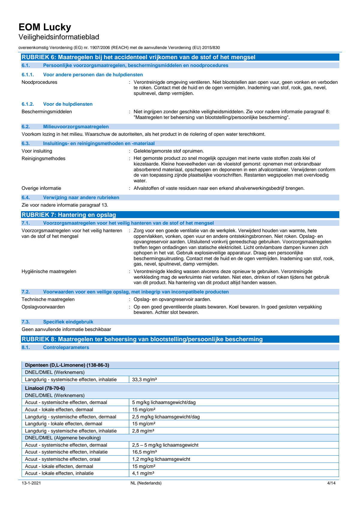 Essentiële Olie Lucky afbeelding van document #4, label
