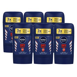Nivea Men Deostick Dry Impact Voordeelverpakking 6x50ML