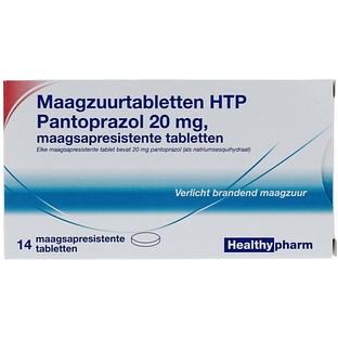 Healthypharm Maagzuurremmer Pantoprazol 20mg Tabletten 14TB Healthypharm Maagzuurremmer Pantoprazol 20mg Tabletten 14TB