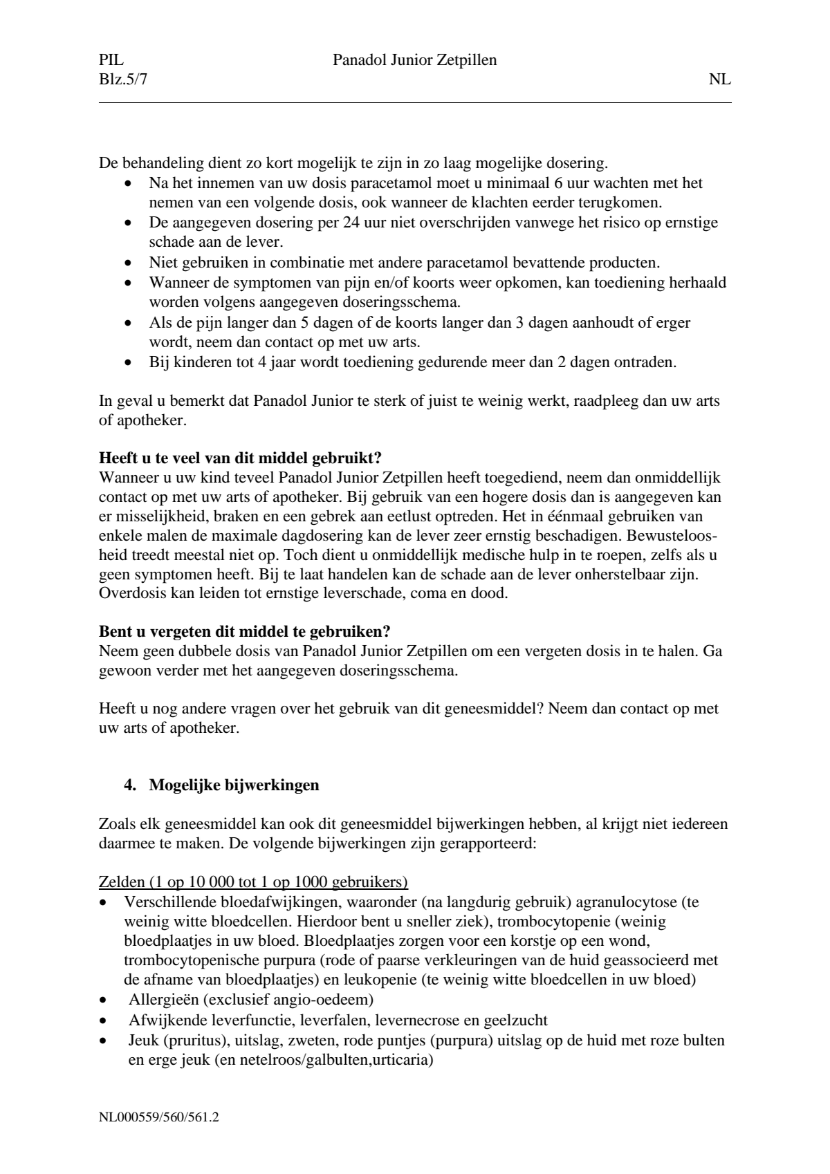 Junior Zetpillen 500mg - vanaf 6 jaar afbeelding van document #5, leaflet