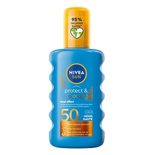 Nivea Sun Protect & Bronze Dual Effect Zonnespray SPF50 200ML Nivea Sun Protect & Bronze Dual Effect Zonnespray SPF50 200ML