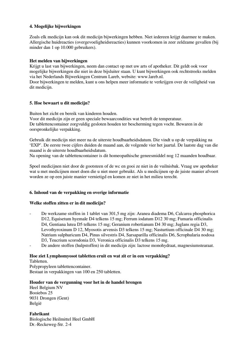 Lymphomyosot Tabletten afbeelding van document #3, leaflet