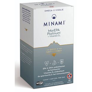 Minami MorEPA Platinum + Vitamine D3 Softgels 60SG Minami MorEPA Platinum + Vitamine D3 Softgels 60SG