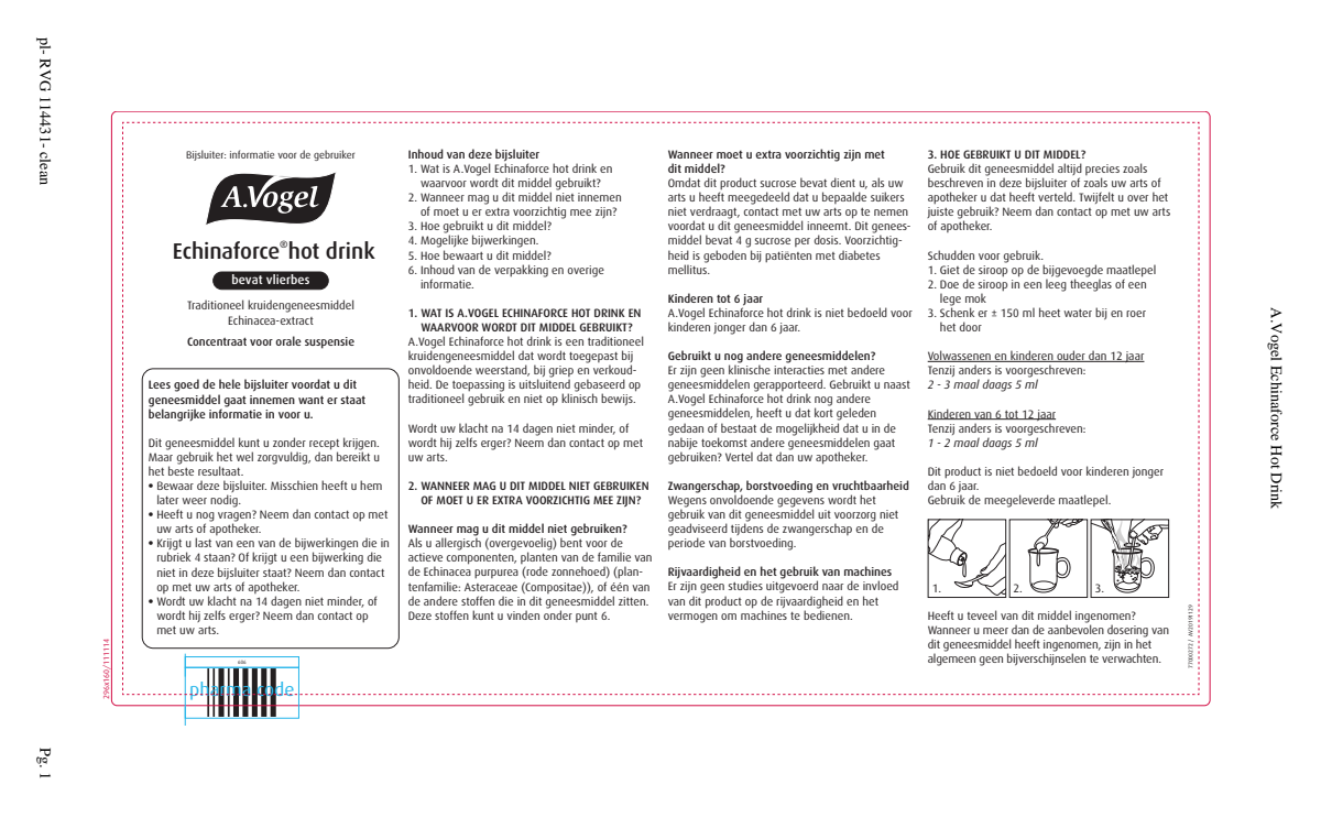 Echinaforce Hot Drink Siroop afbeelding van document #1, leaflet
