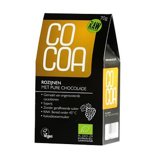 Cocoa Rozijnen met Pure Chocolade RAW 70GR