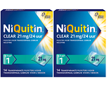 Niquitin Clear Pleisters 21mg Stap 1 Duoverpakking 2x14ST