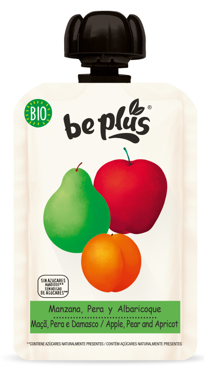 Be Plus Knijpfruit Apple Pear & Apricot afbeelding