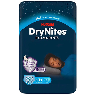 Huggies DryNites Pyjama Pants Boys Maat L (30-48kg) 9ST