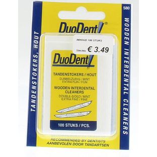 Duodent Tandenstokers Hout 100ST Duodent Tandenstokers Hout 100ST