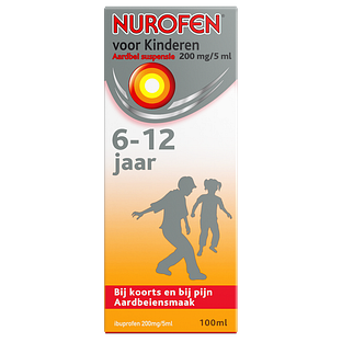 Nurofen voor Kinderen Aardbei Suspensie 100ML Nurofen voor Kinderen Aardbei Suspensie 100ML