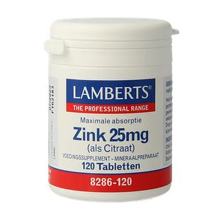 Lamberts Zink Citraat 25 mg Tabletten 120TB