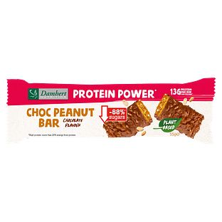 Damhert Protein Power Choc Peanut Bars 55GR Damhert Protein Power Choc Peanut Bars 55GR