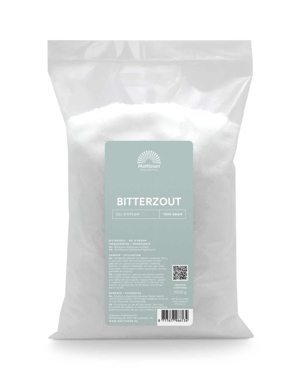Mattisson HealthStyle Bitterzout Epsom Navulzak 1KG