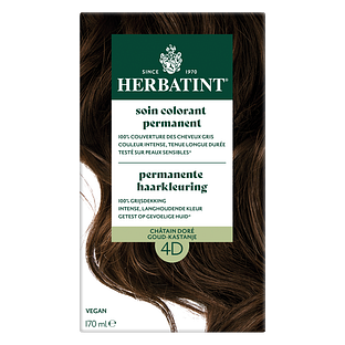 Herbatint Permanente Haarkleuring Goud-Kastanje 4D 170ML